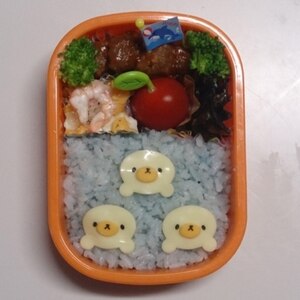 簡単キャラ弁☆あざらしくんのお弁当♪